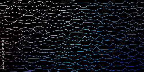 Dark Blue, Yellow vector background with bent lines.