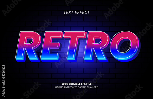 retro text effect