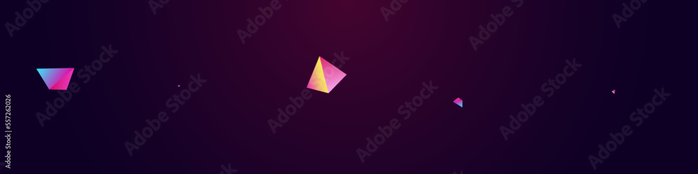 Fototapeta premium Unicorn Polyhedron Vector Panoramic Dark Violet