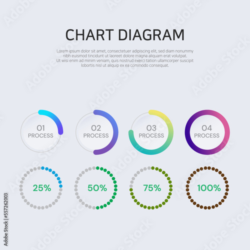 Vector infographic label design with icons. Business concept flowchart, diagram.