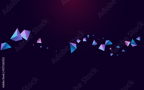 Unicorn Shards Vector Dark Violet Background.