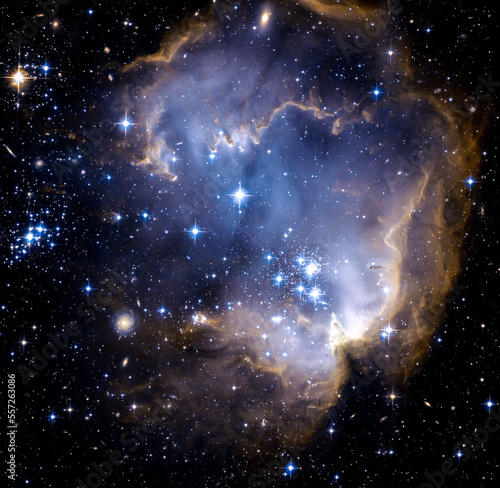 Cuadro en lienzo Small Magellanic Cloud, a region where new bright stars are forming