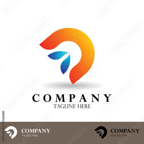 abstract logo design for company and business