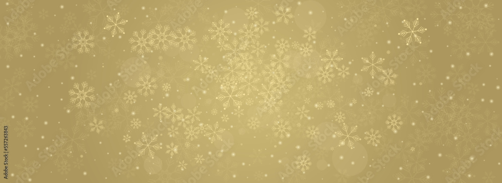 Golg Snow Vector Panoramic Gold Background. Xmas Golg Snow Vector Panoramic Gold Background. Xmas