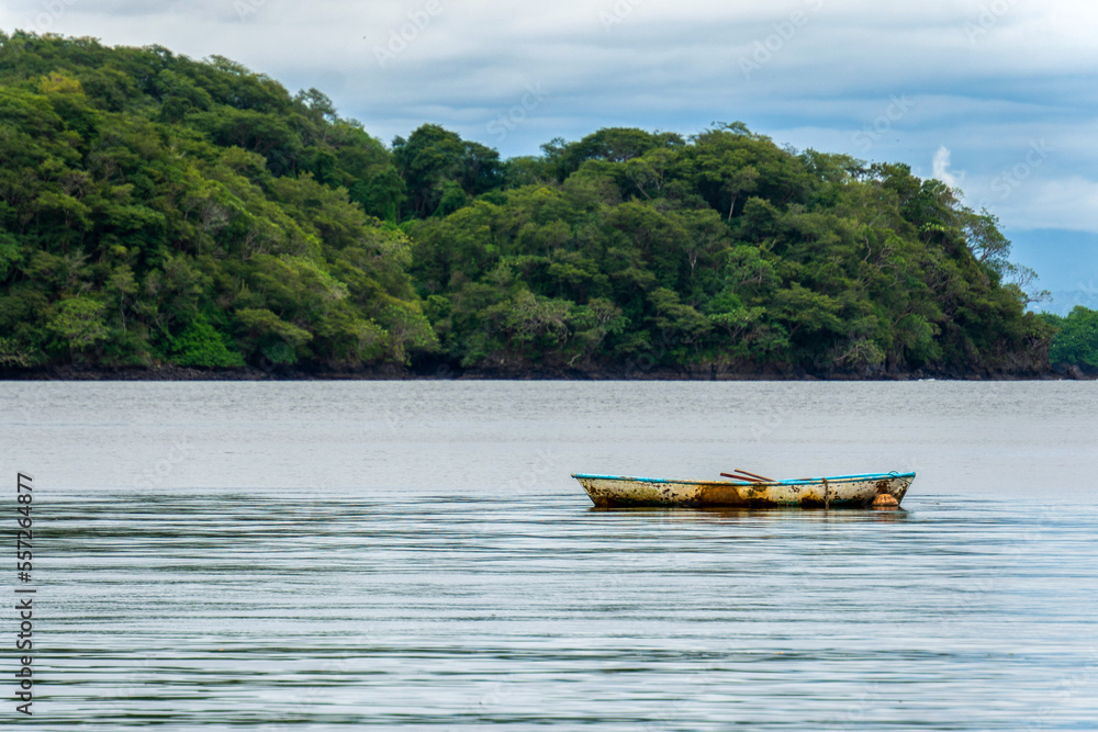 Boat on the water in costa rica