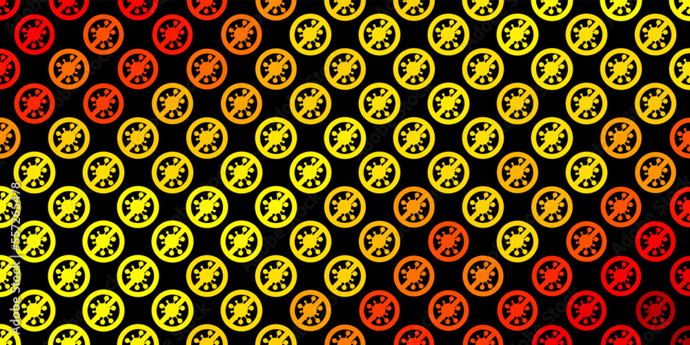 Dark Orange vector backdrop with virus symbols. Dark Orange vector backdrop with virus symbols.