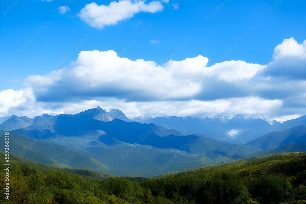 Fototapeta premium Mountains in the clouds