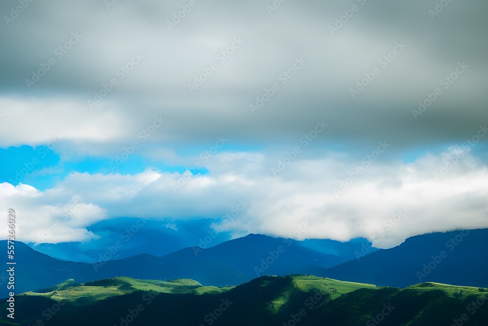 Obraz premium Mountains in the clouds