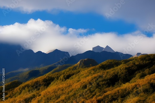 Mountains in the clouds