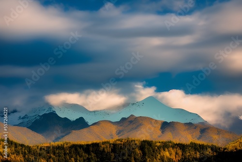 Mountains in the clouds