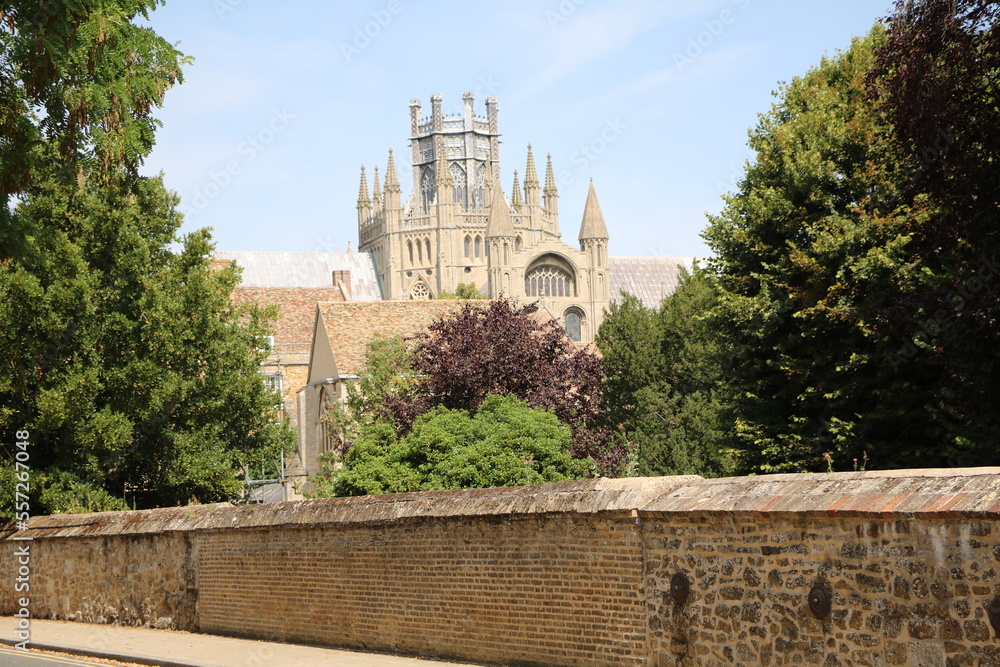 Obraz premium View to historic old Cathedral in Ely, England Great Britain