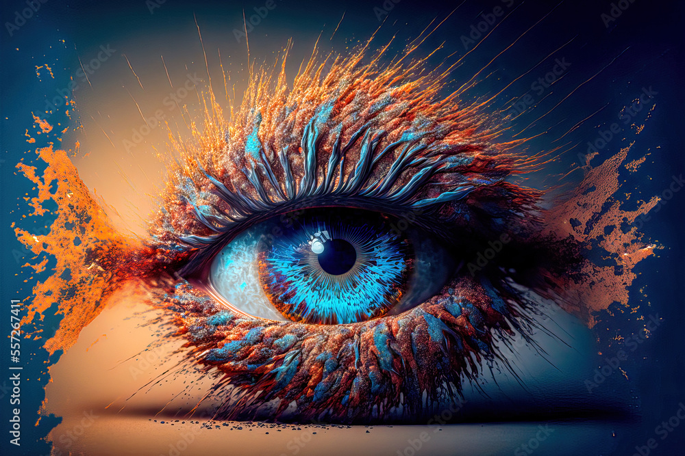 Auge Das sehende Auge Optikus Retina Iris Ophthalmos Chorioidea Closeup Generative AI Digital Art Background Hintergrund Illustration Cover Kunst Auge Das sehende Auge Optikus Retina Iris Ophthalmos Chorioidea Closeup Generative AI Digital Art Background Hintergrund Illustration Cover Kunst