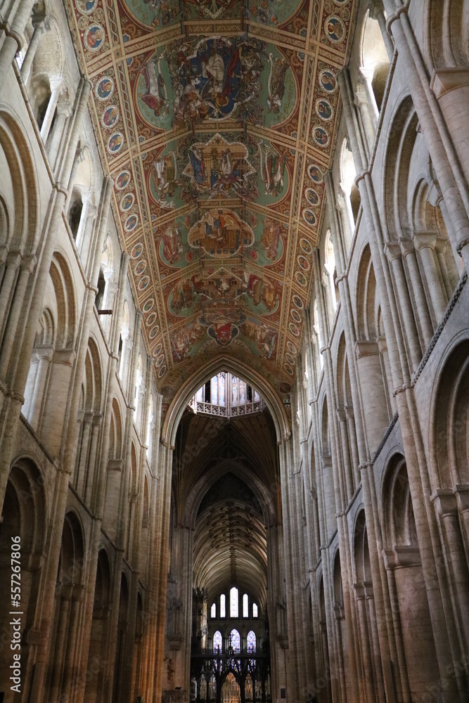 Central nave of Holy Trinity Cathedral in Ely, England Great Britain
