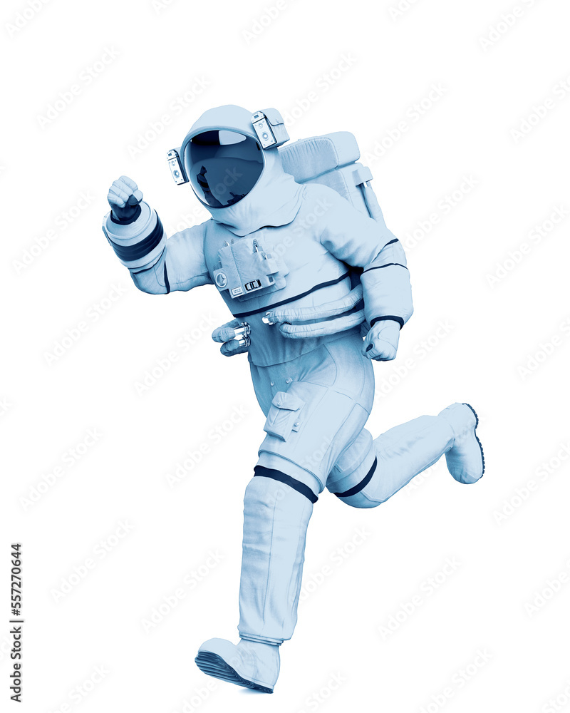 astronaut is running on white background Stock Illustration | Adobe Stock