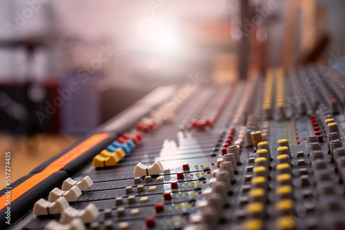Fototapete Mixing console for mixing audio signals