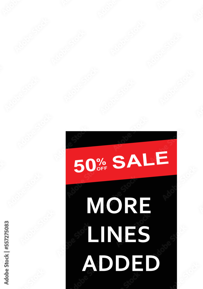 red 50 off sale more lines added