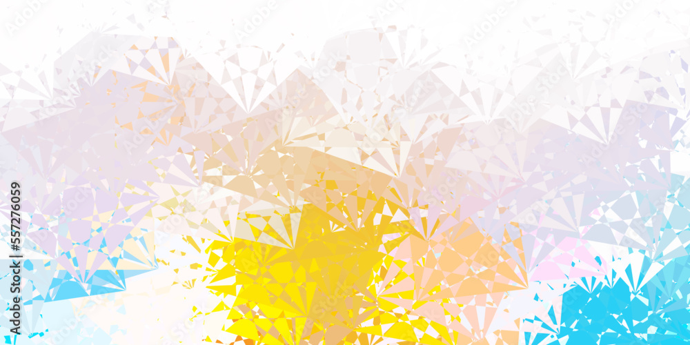 Obraz premium Light Blue, Yellow vector background with polygonal forms.