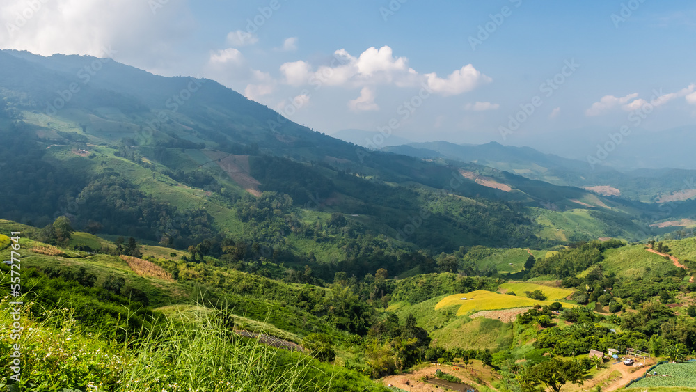 Aerial view of  Phu Lanka National Park Phayao province north of Thailand