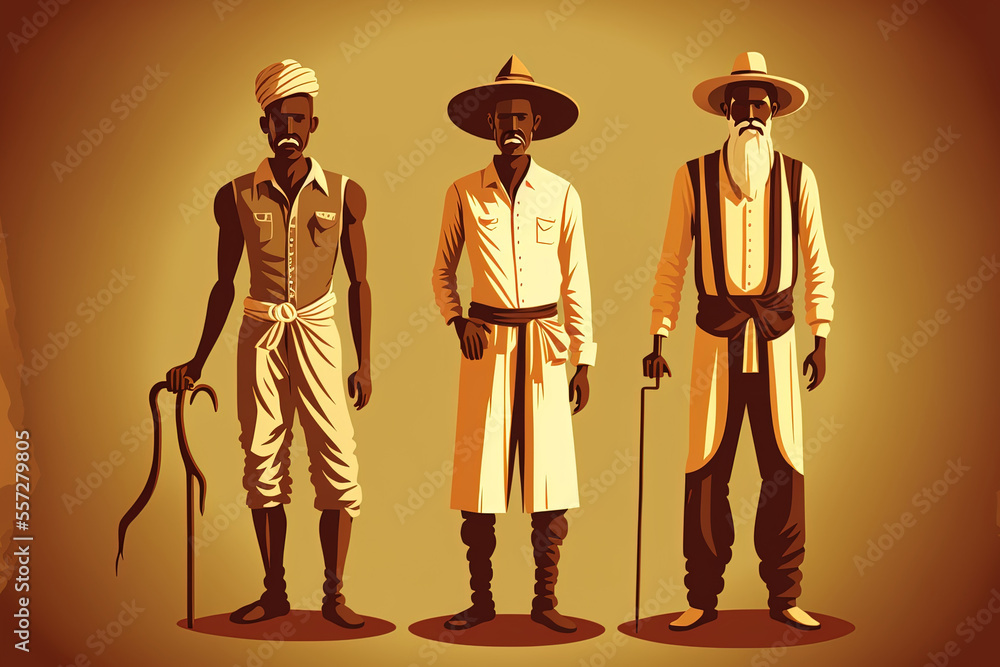 indian-farmer-in-various-standing-positions-image-generative-ai-stock