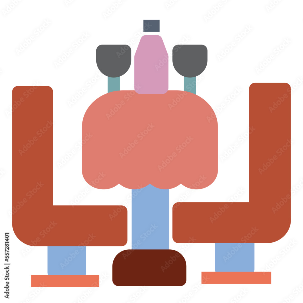 Obraz premium Dining Table Flat Icon