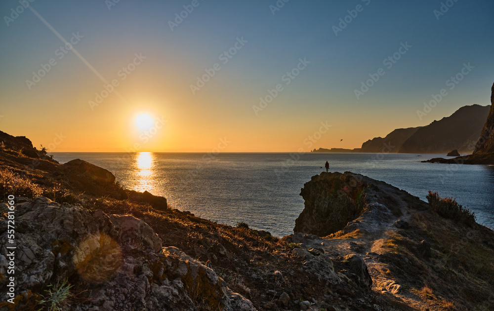 Sunrise on the north side of Madeira Island 