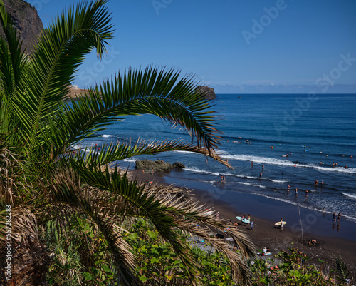 Maiata beach at the Porto da Cruz village - Madeira Island