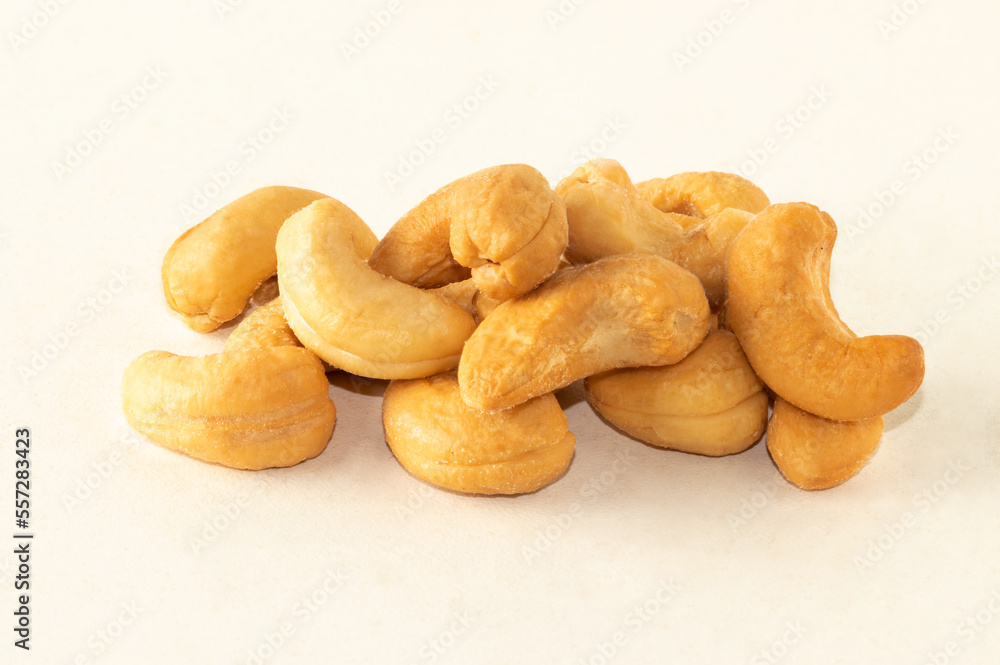 Toasted Brazilian nut known as castanha de caju.