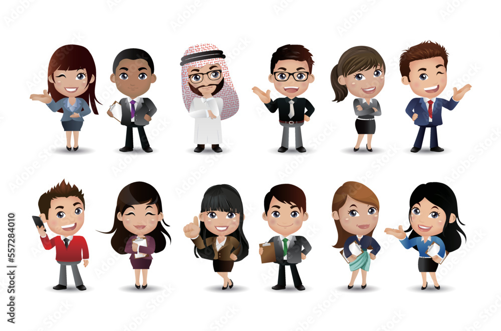 business people group avatars characters - Vector business people group avatars characters - Vector
