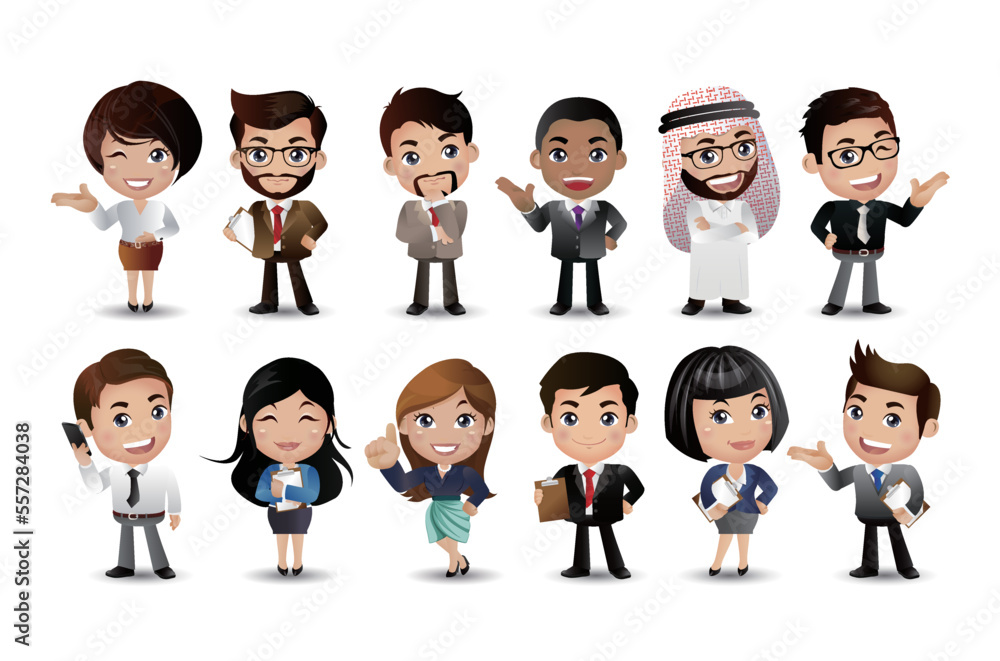 business people group avatars characters - Vector business people group avatars characters - Vector