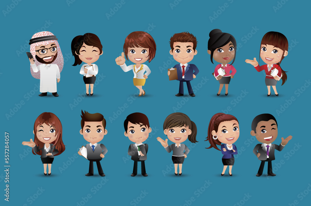 business people group avatars characters - Vector business people group avatars characters - Vector