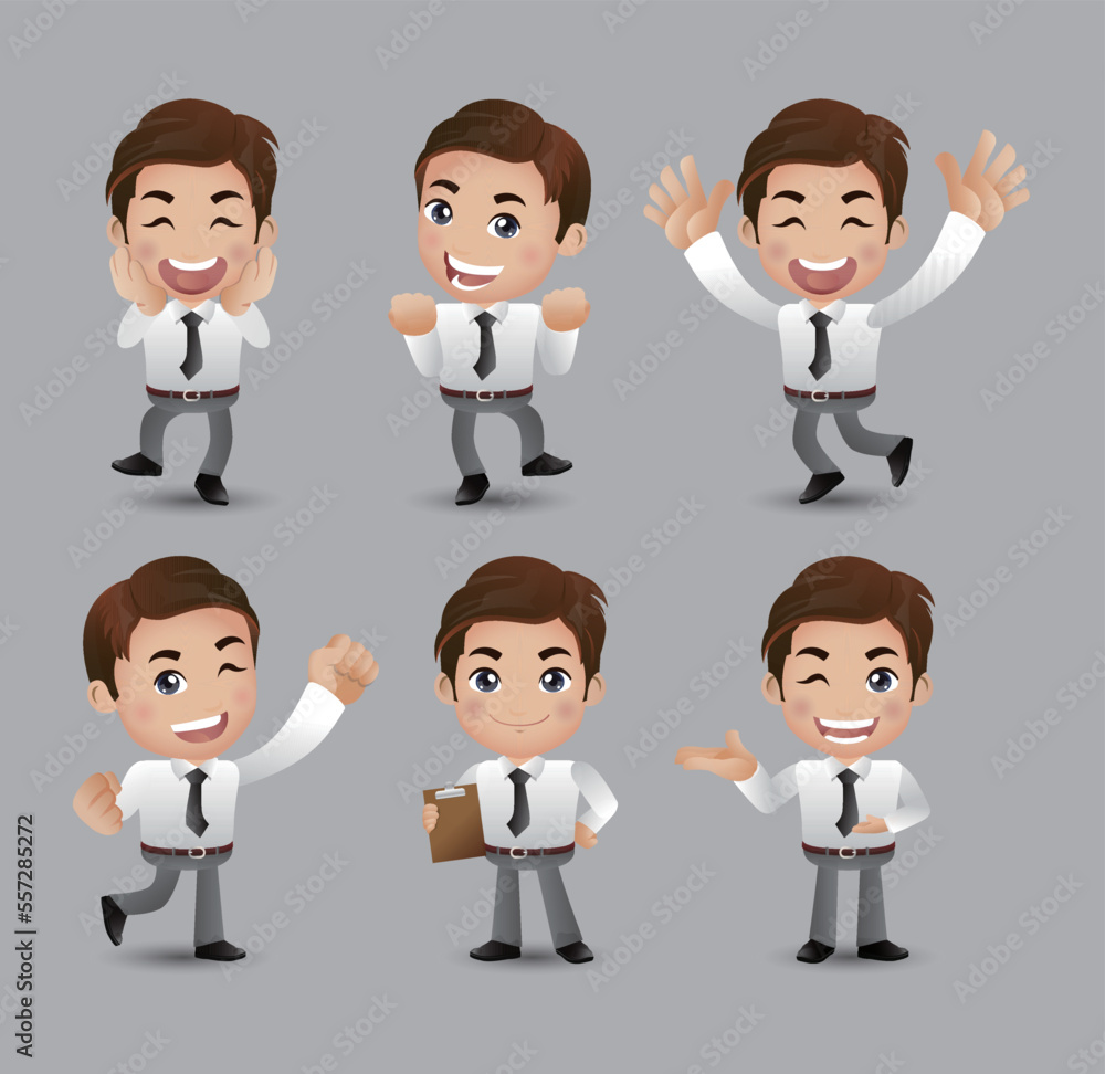 set of businessman set of businessman