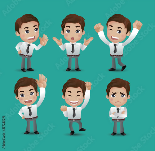 Men with different poses