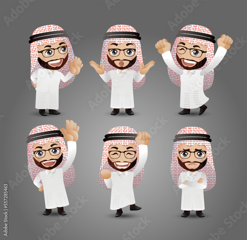 Men with different poses