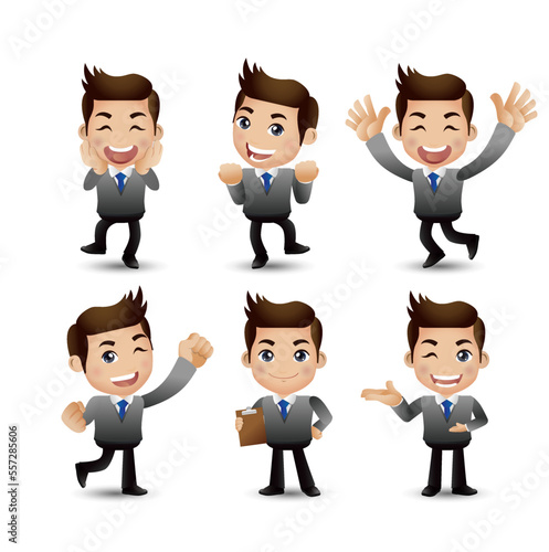 Men with different poses