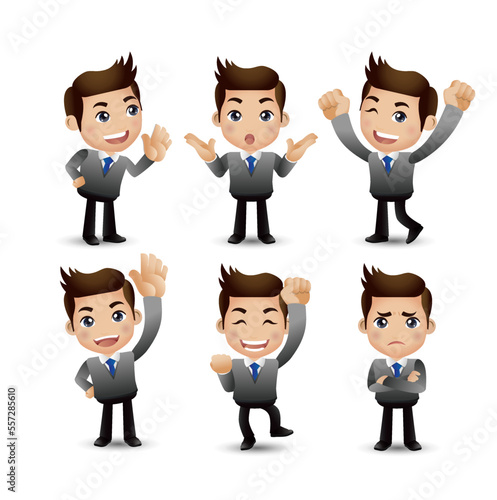 Men with different poses