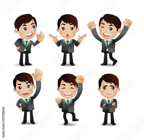 Men with different poses