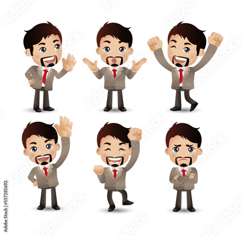 Men with different poses