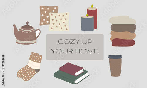 cozy stickers home stickers hygge style stickers home decor stickers