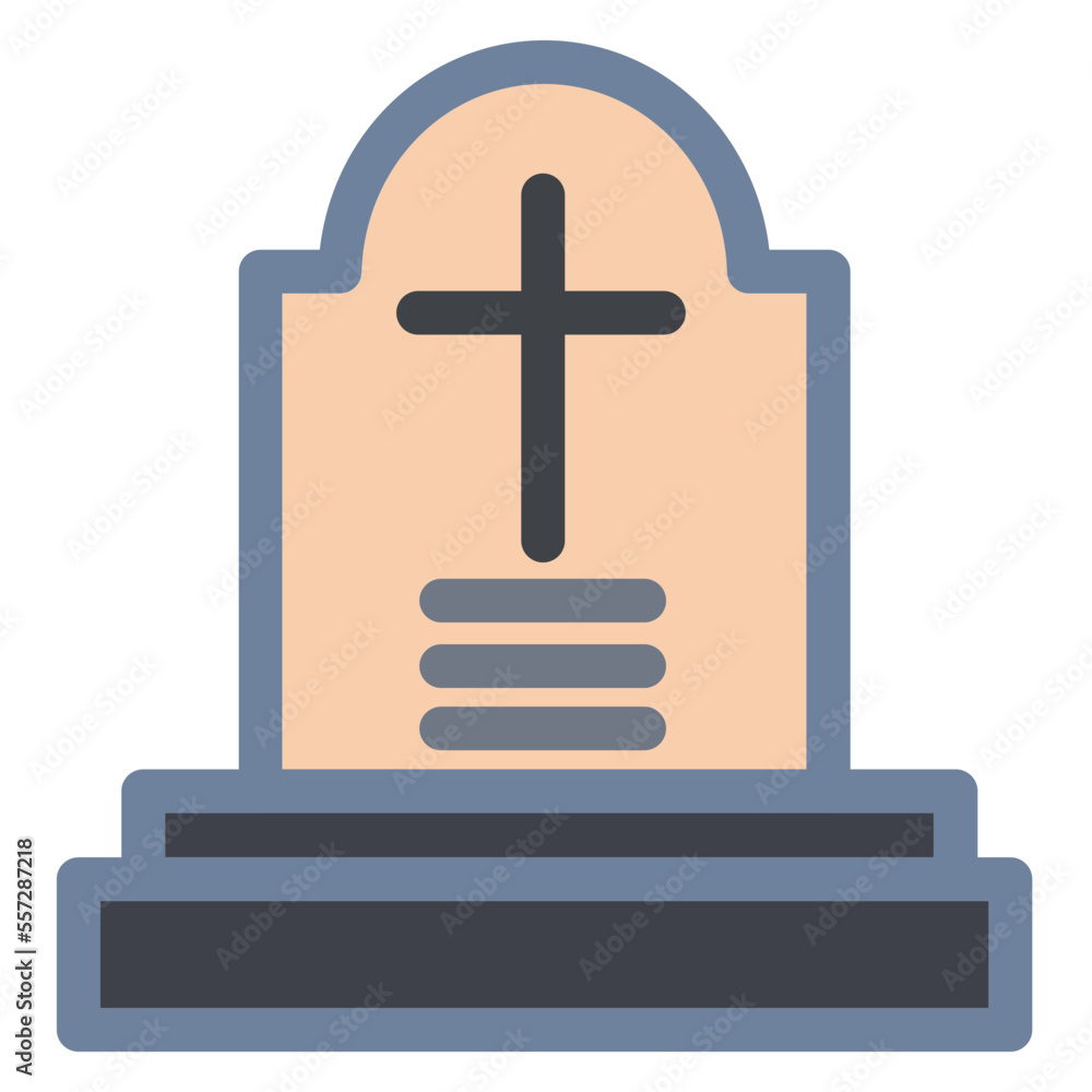 Fototapeta premium Cemetery Flat Icon