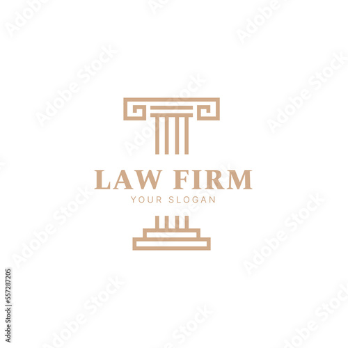 law firm logo design, lawyer logo, justice logo, attorney and law logo, line art style