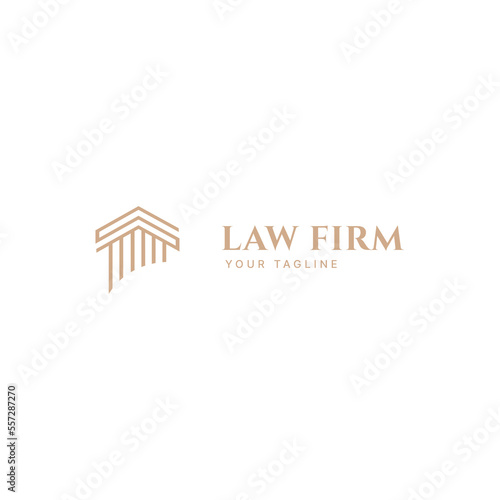 law firm logo design  lawyer logo  justice logo  attorney and law logo  line art style