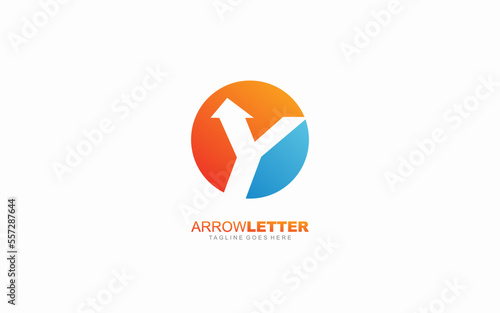 Free Download Y logo business for branding company. arrow template vector illustration for your brand. - GFXLoad