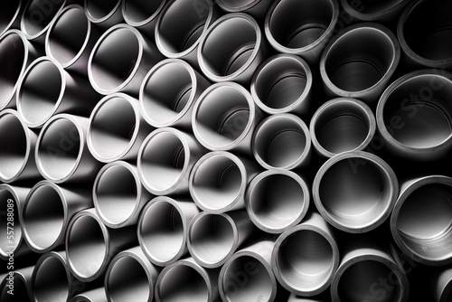 steel pipes Background in the steel business. Generative AI