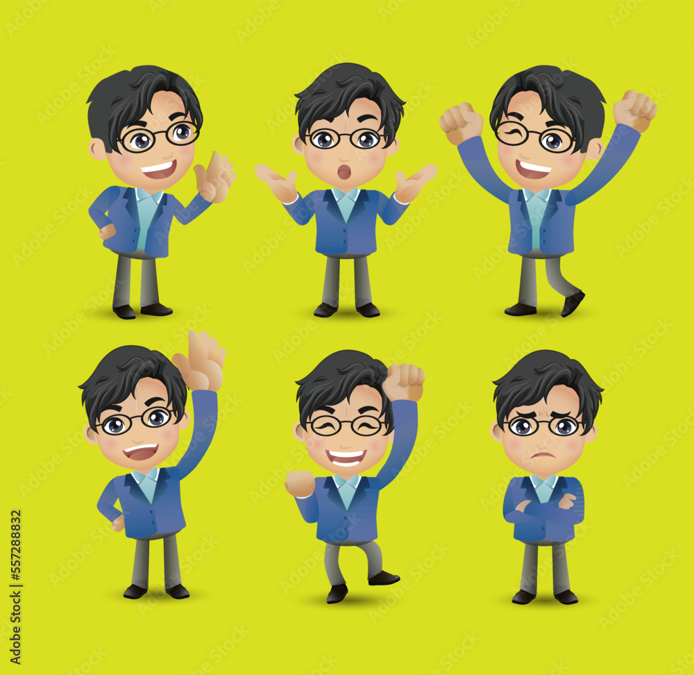 Men with different poses Men with different poses
