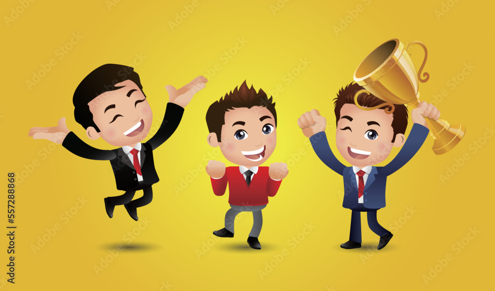 People jumping celebrating success achievement People jumping celebrating success achievement