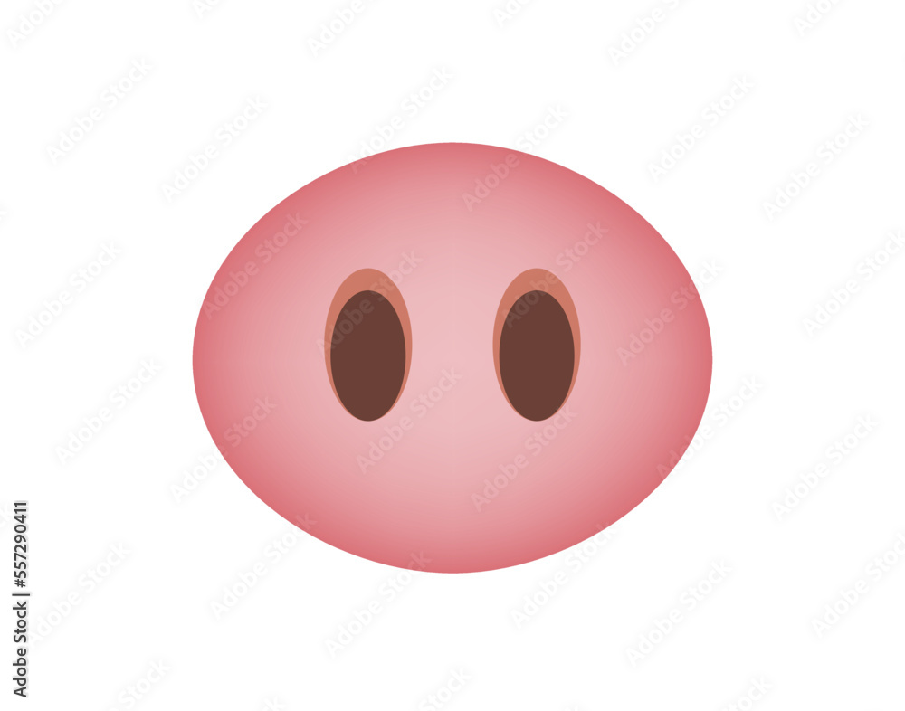 Pig nose emoji. Modern pig snout isolated on white background. Animal vector for app and website Pig nose emoji. Modern pig snout isolated on white background. Animal vector for app and website