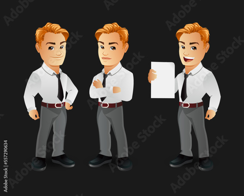 Quadro su tela Set of strong man characters