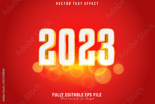 2023 3d editable vector text effect