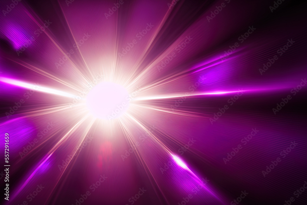 Obraz premium Violet Background With Rays Of Light. Bright light. Beautiful. Generative AI