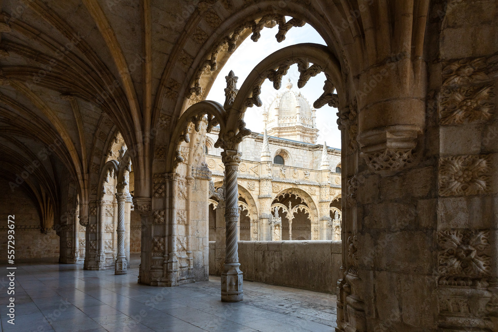 Jeronimos Monastery detailed view - Belem, Portugal
